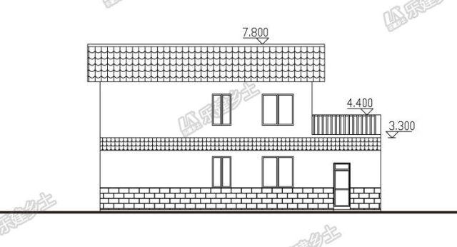 二層農(nóng)村小洋樓設(shè)計圖，功能齊全，造型美觀！