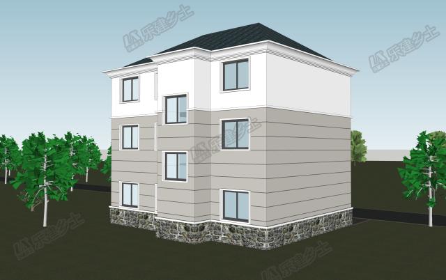 簡歐三層自建房設計，簡潔美觀，多代同堂都沒問題！