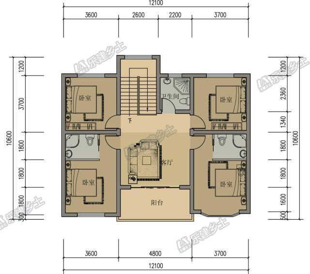 簡歐三層自建房設計，簡潔美觀，多代同堂都沒問題！