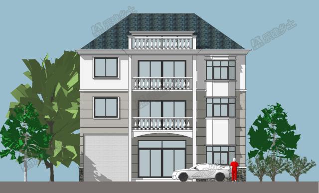 簡歐三層自建房設計，簡潔美觀，多代同堂都沒問題！