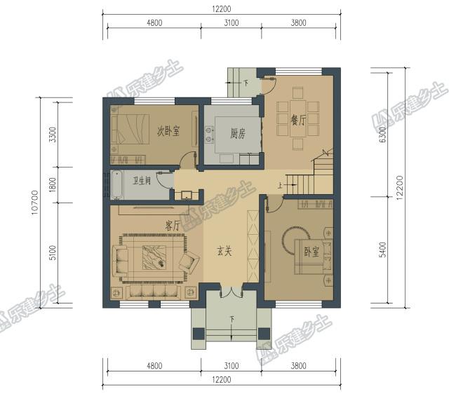 歐式二層別墅設計，布局合理，外觀精美！
