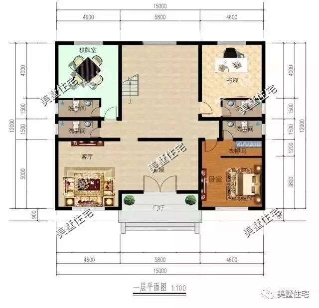 二層農村別墅設計，5臥室8衛生間，第一次見這種戶型！