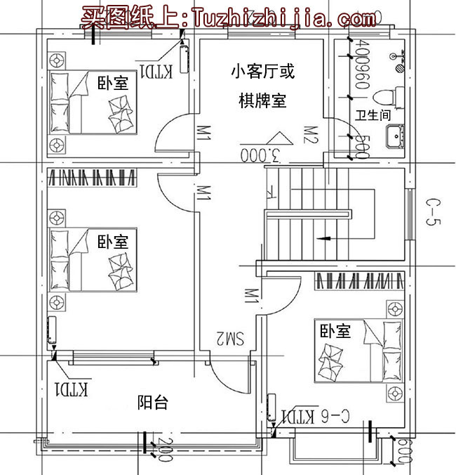 經(jīng)典小戶型雙拼二層新農(nóng)村房屋住宅設(shè)計圖，含效果圖