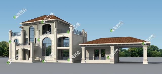 農(nóng)村自建豪華三層別墅設(shè)計施工圖紙，明星豪宅也不過如此！