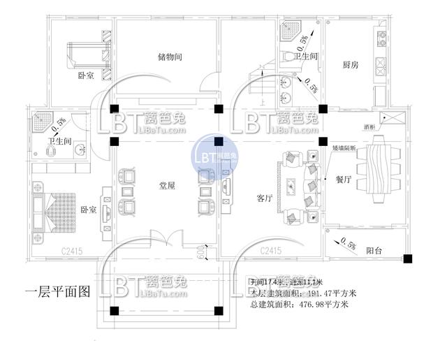 農(nóng)村自建豪華三層別墅設(shè)計施工圖紙，明星豪宅也不過如此！