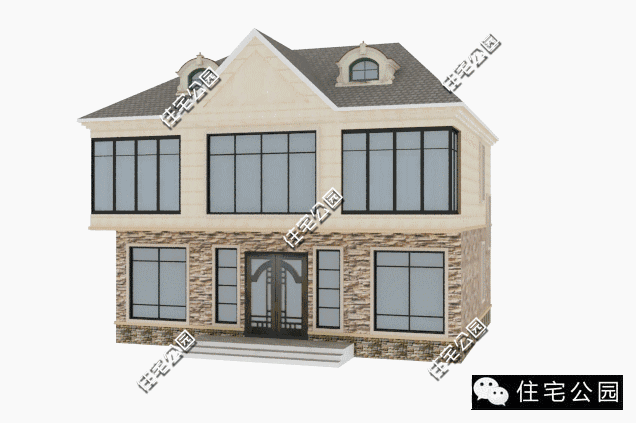 120平農(nóng)村二層坡頂別墅設(shè)計方案，等地基批了就開建！