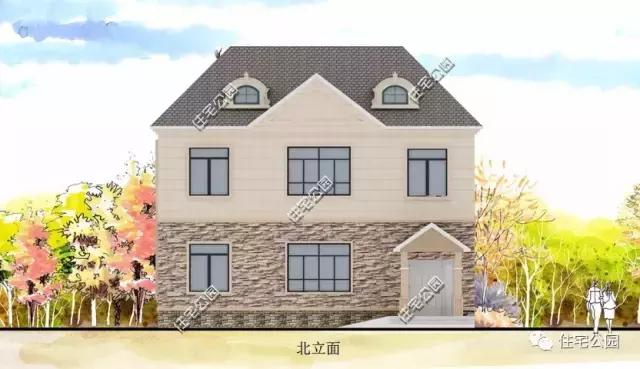 120平農(nóng)村二層坡頂別墅設(shè)計方案，等地基批了就開建！