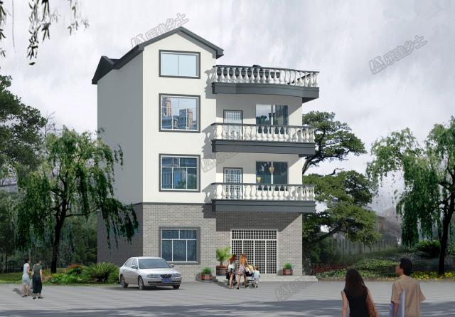 簡潔又時尚的四層住宅房屋設計圖，適合三代人居住！