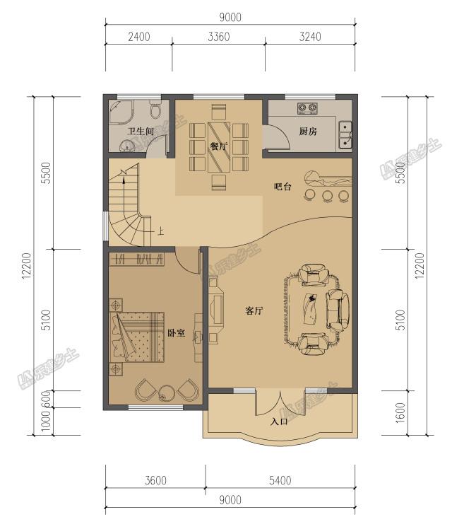 簡潔又時尚的四層住宅房屋設計圖，適合三代人居住！