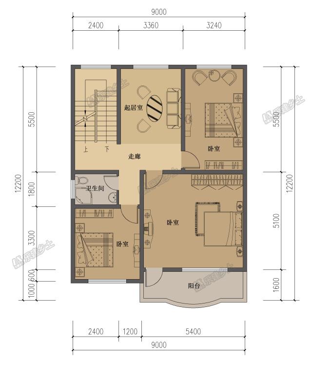 簡潔又時尚的四層住宅房屋設計圖，適合三代人居住！