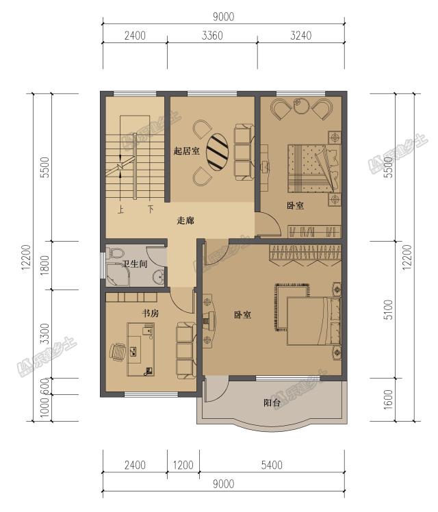 簡潔又時尚的四層住宅房屋設計圖，適合三代人居住！