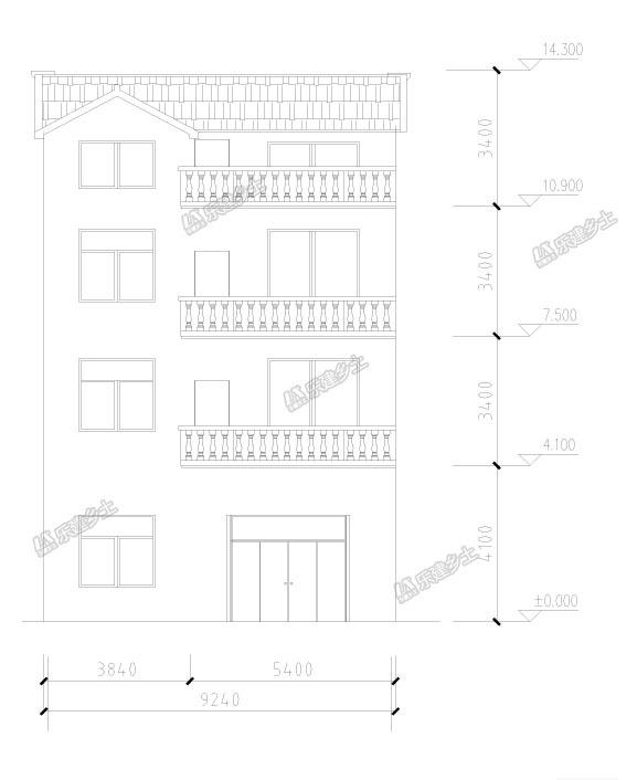 簡潔又時尚的四層住宅房屋設計圖，適合三代人居住！