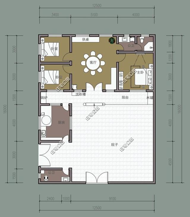自建單層鄉村合院設計，12萬所有都齊全了！