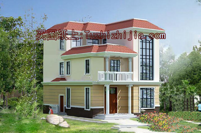 135平三層農村樓房設計圖及效果圖，造價20萬左右