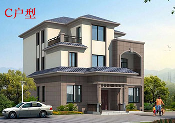 180平大客廳農(nóng)村三層別墅房屋設(shè)計(jì)圖，戶型寬敞明亮