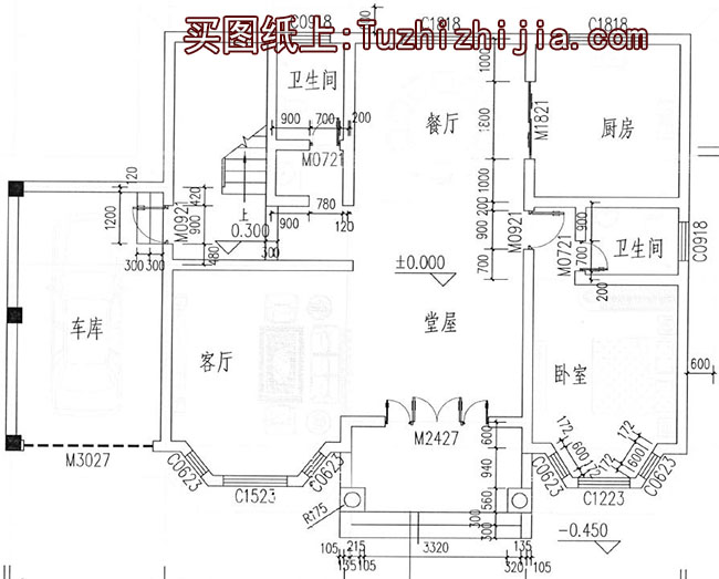 戶型好的三層帶獨(dú)立車庫的樓房設(shè)計(jì)圖,含外觀效果圖