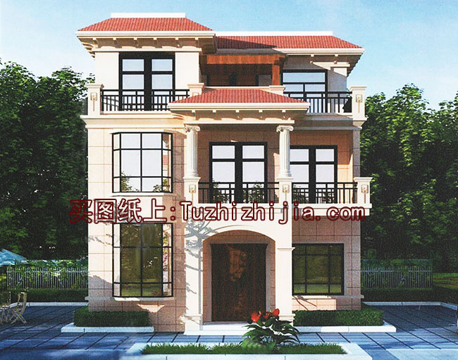 小戶型三層別墅設計圖,戶型經典,外觀精致、美觀