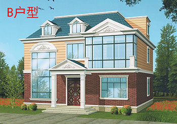 140平方米農村二層別墅設計圖，11.7x11.4米