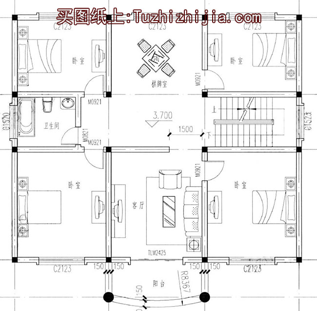 140平三層別墅房屋設計圖,含外觀圖片,外觀現代時尚