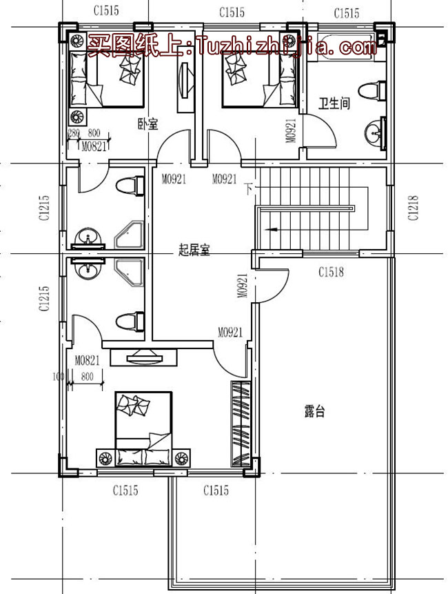 農村實用三層樓房外觀圖片+全套施工設計圖