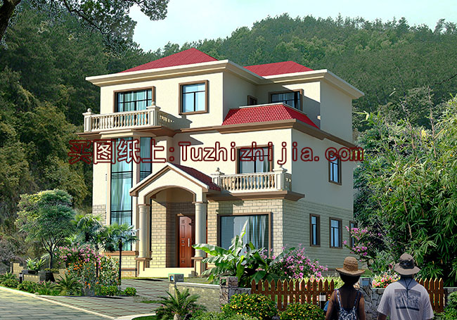 新農村三層自建房屋設計圖，含外觀圖片