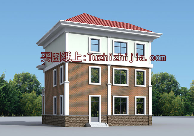 三層獨棟帶露臺房屋設計圖，含外觀圖片大全