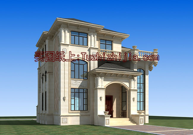 豪華高端三層帶地下室別墅設計圖,可帶電梯