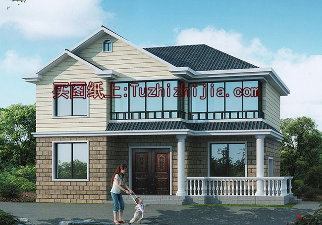 私家二層農村自建房設計圖及效果圖，造價20萬左右