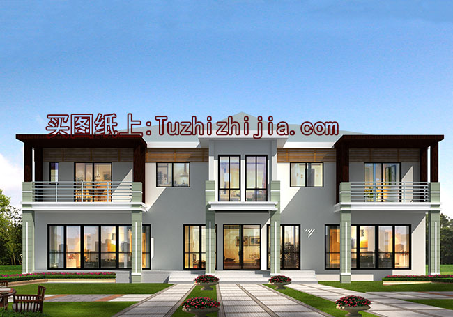 二層現代別墅設計圖及效果圖,外觀美觀,大氣