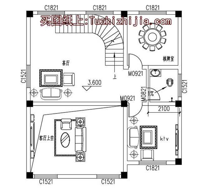 農村兩間四層樓房設計圖，外觀效果圖+全套圖紙
