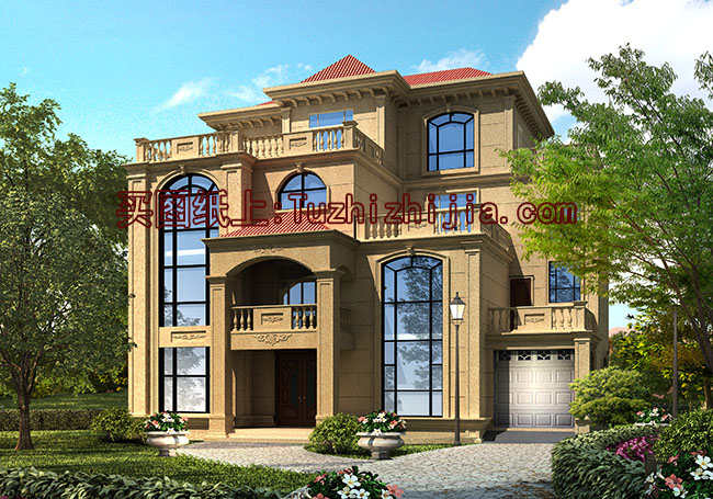 四層豪華別墅設計圖及效果圖，高端房屋設計方案