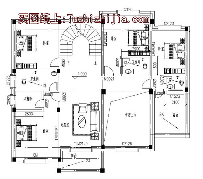 四層豪華別墅設計圖及效果圖，高端房屋設計方案