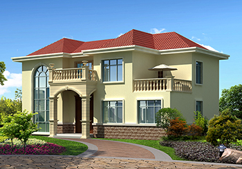 130平四間二層小洋樓設計圖，含外觀圖片