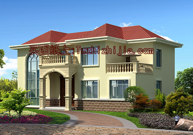 130平四間二層小洋樓設計圖，含外觀圖片