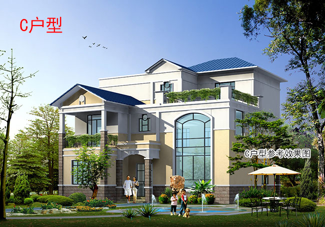 135平復式別墅房屋設計圖，外觀時尚、漂亮