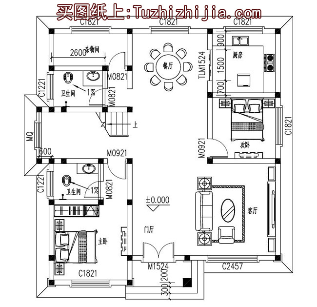135平復式別墅房屋設計圖,外觀時尚、漂亮