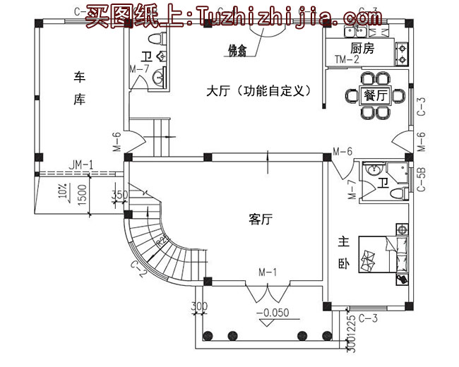 四層（三層半）豪華歐式別墅房屋設(shè)計圖，外觀高端、大氣
