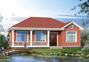 最漂亮的一層平房圖片，全套設計圖+高清效果圖