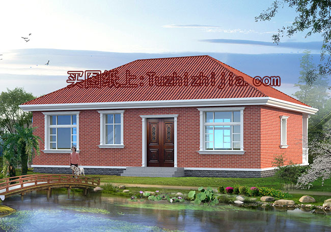 最漂亮的一層平房圖片,全套設(shè)計圖+高清效果圖