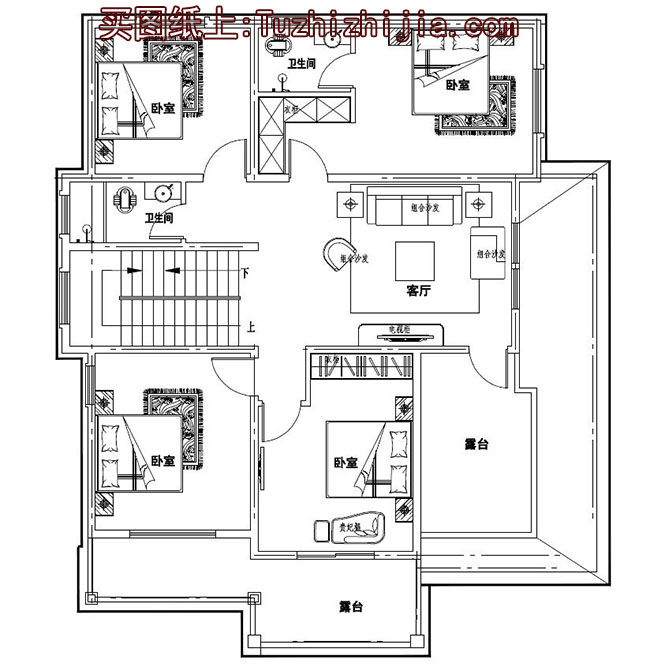 150平左右新農村自建房設計圖，含外觀效果圖