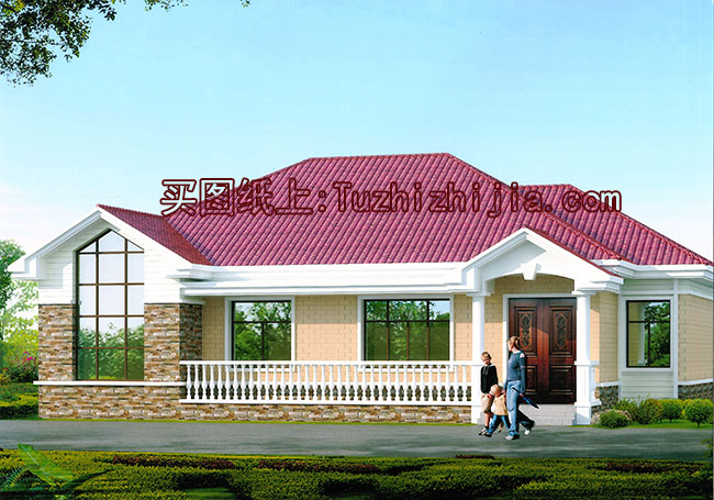農村200平一層別墅房屋設計圖，外觀圖片時尚、漂亮