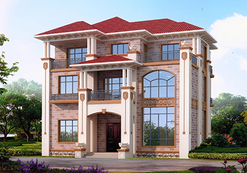 150平歐式別墅房屋設(shè)計(jì)圖，外觀精美、氣派