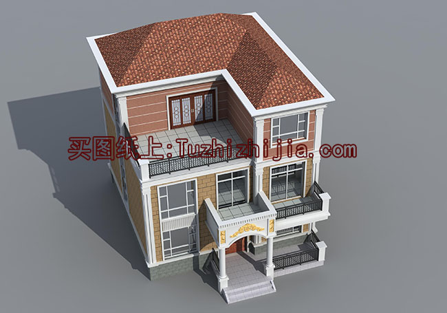 農村三層復式自建樓房設計圖,外觀圖大氣