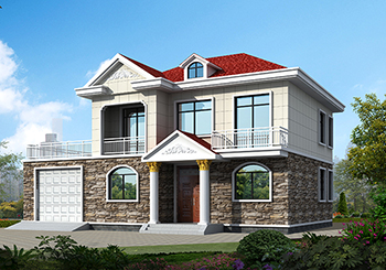 私人二層農村小樓設計圖，外觀靚麗，富有現代氣息