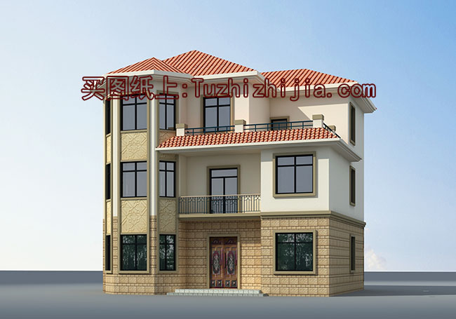 135平鄉村三層復式樓房設計圖，自建房推薦