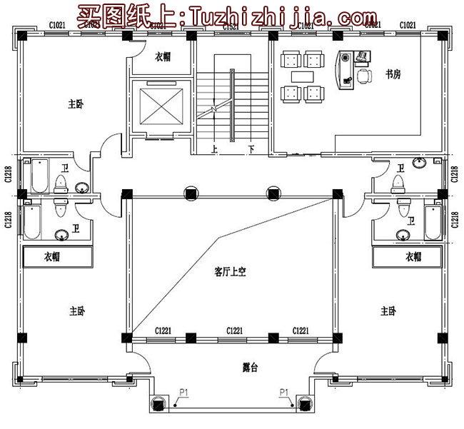帶電梯高端四層別墅房屋設(shè)計(jì)圖，外觀圖大氣、上檔次