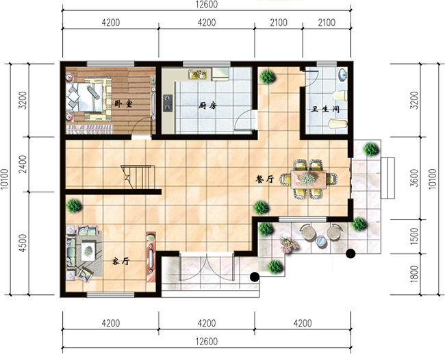 私家二層農村自建房設計圖及效果圖，造價20萬左右