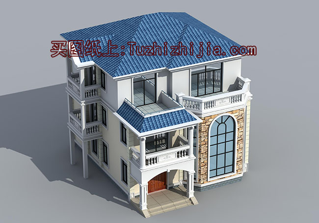 140平三層復式別墅設計圖及外觀效果圖