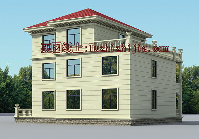 帶地下室三層復式別墅設計方案，全套設計圖+效果圖