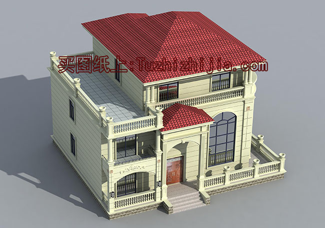 帶地下室三層復式別墅設計方案，全套設計圖+效果圖